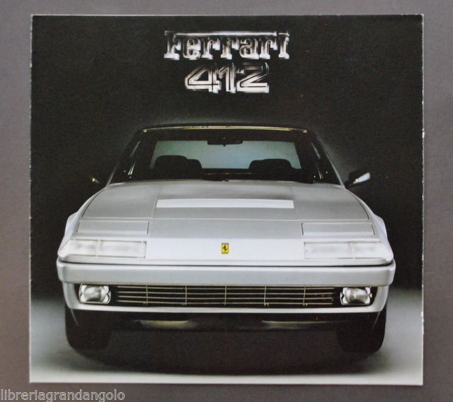 Automobili Motori Pubblicit‡ Auto Pieghevole Ferrari 412 Maranello Modena 1985