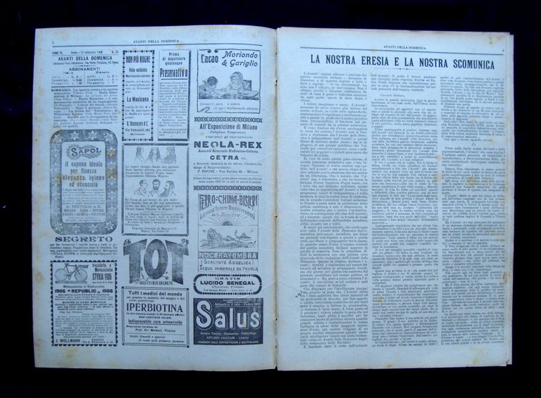 Avanti della Domenica Anno IV Numero 36 23 settembre 1906 | Immagine Gallery 2