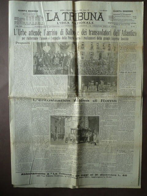 Aviazione Aereopittura Balbo Trasvolatori Pubblicit‡ Talmone Ali d'Italia 1931 | Immagine principale