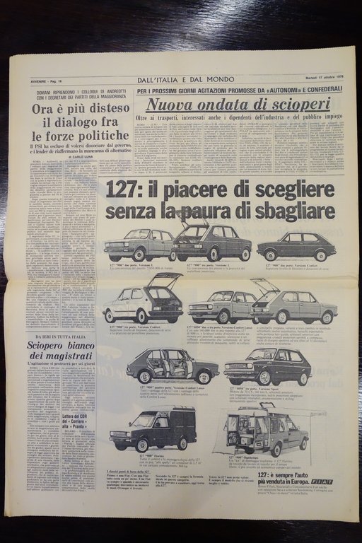 AVVENIRE ELEZIONE PAPA GIOVANNI PAOLO II WOJTYLA 17/10/1978 COMPLETO