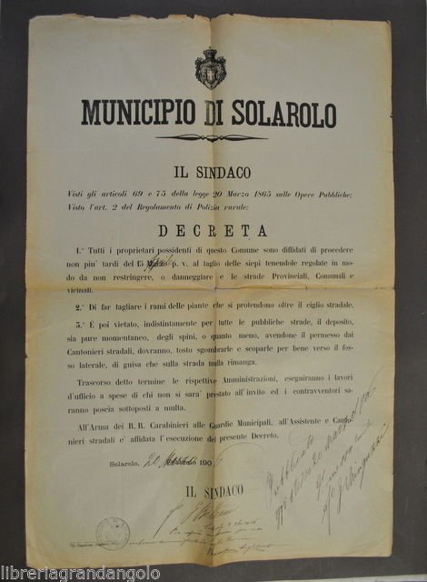 Avviso Comune Solarolo Ravenna Verde Taglio Siepi Pulizia Strade Romagna …