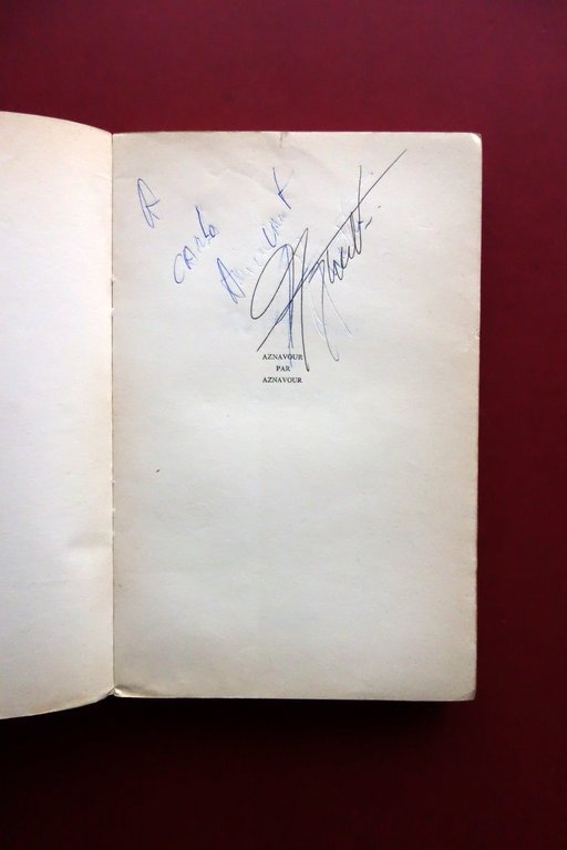 Aznavour par Aznavour Fayard 1970 Autografo