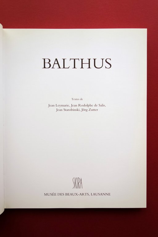 Balthus Musee des Beaux Arts Skira Losanna 1993 Catalogo Mostra …