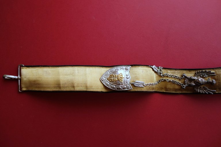 Bandoliera Giberna Completa Primo Novecento Fregi Metallici Savoia Originale