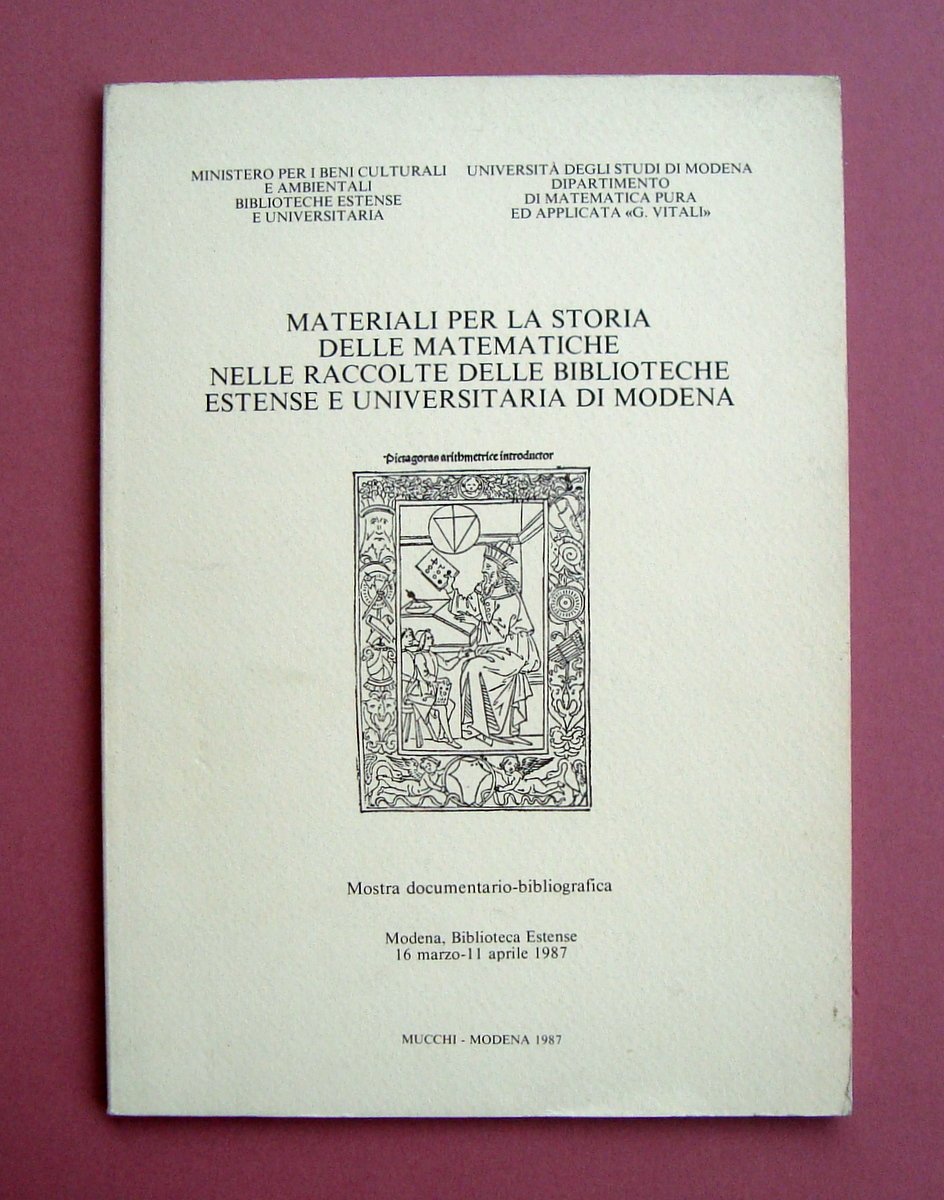 Barbieri Venturi Materiali per la Storia delle Matematiche Biblio Estense …