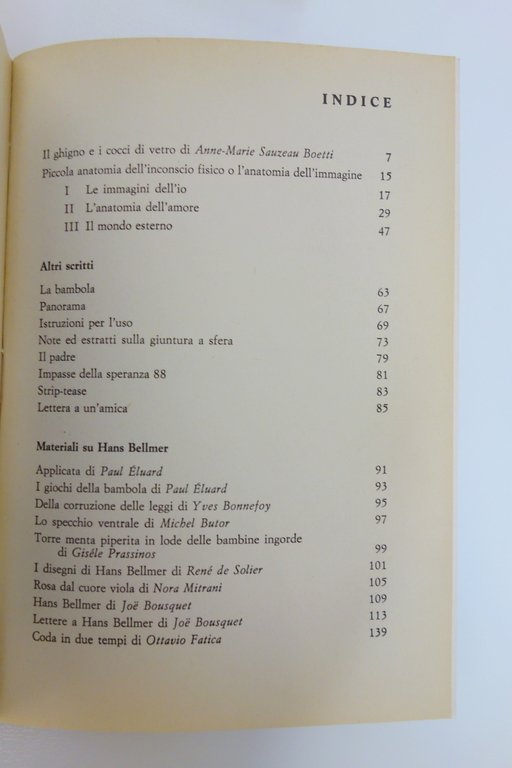 BELLMER PICCOLA ANATAMIA DELL'INCONSCIO FISICO ANATOMIA IMMAGINE ARCANA ED. 1980 | Immagine Gallery 4