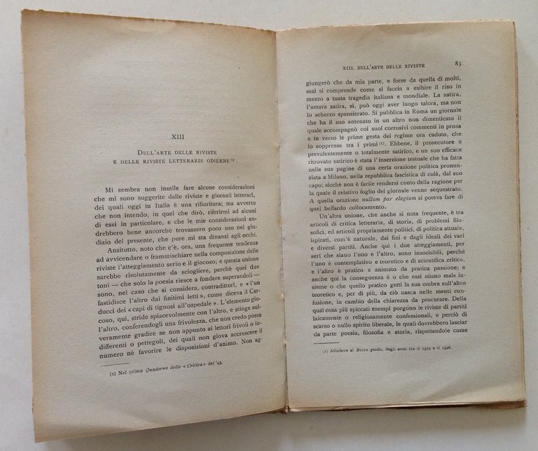 Benedetto Croce Pensiero Politico Politica Attuale Scritti Discorsi Laterza 1946