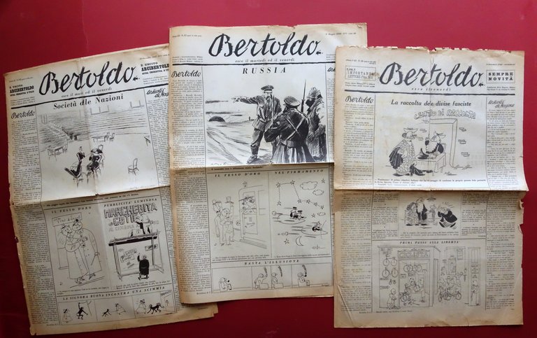 Bertoldo Rivista 3 Numeri Completi 1937-1938-1943 Guareschi