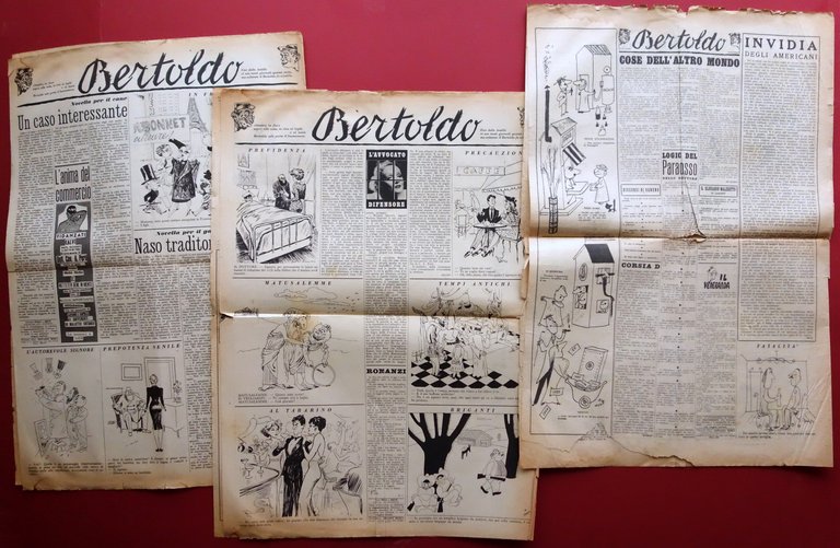 Bertoldo Rivista 3 Numeri Completi 1937-1938-1943 Guareschi