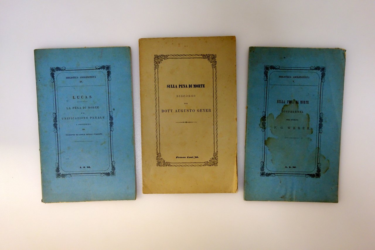Biblioteca Abolizionista Pena di Morte 3 Fascicoli AA. VV. Tip. … | Immagine principale