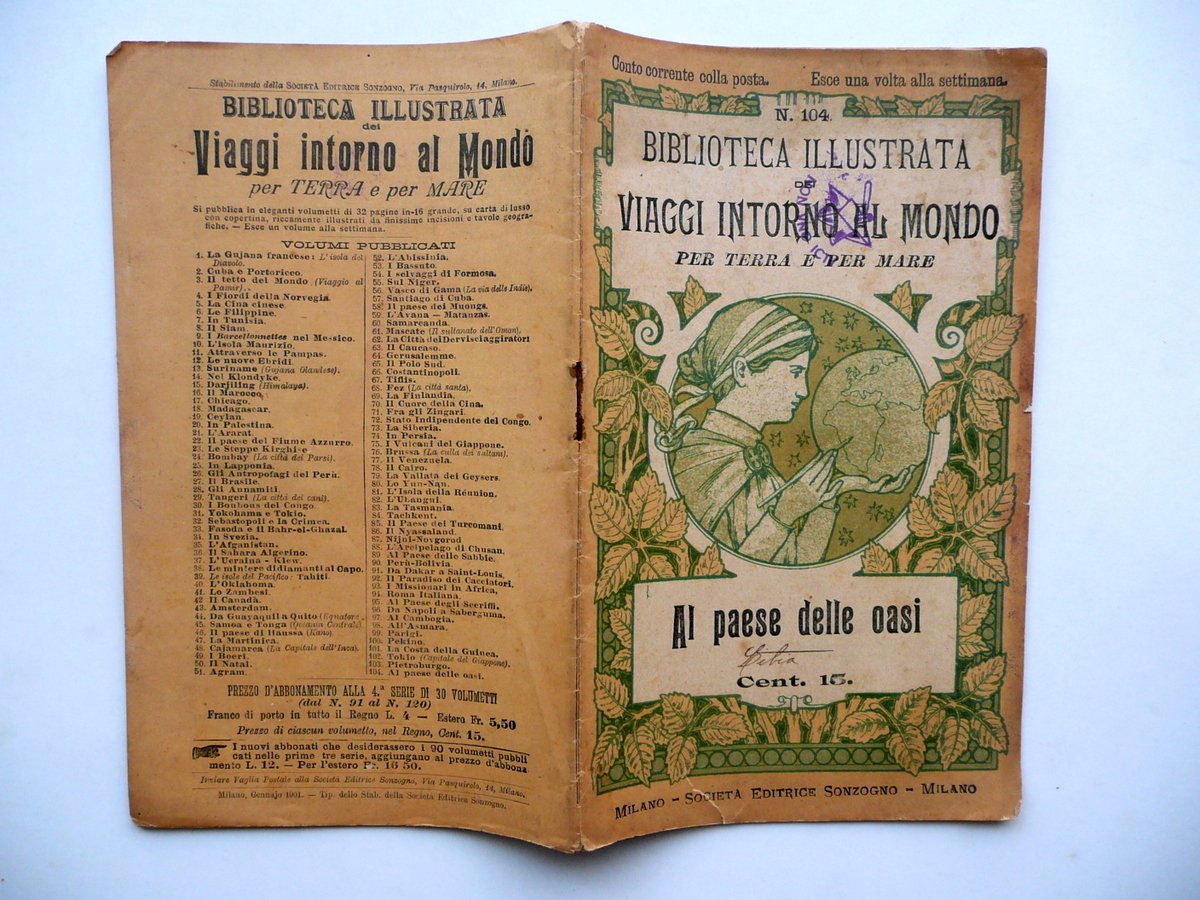 Biblioteca Illustrata dei Viaggi Intorno al Mondo N. 104 1901 …