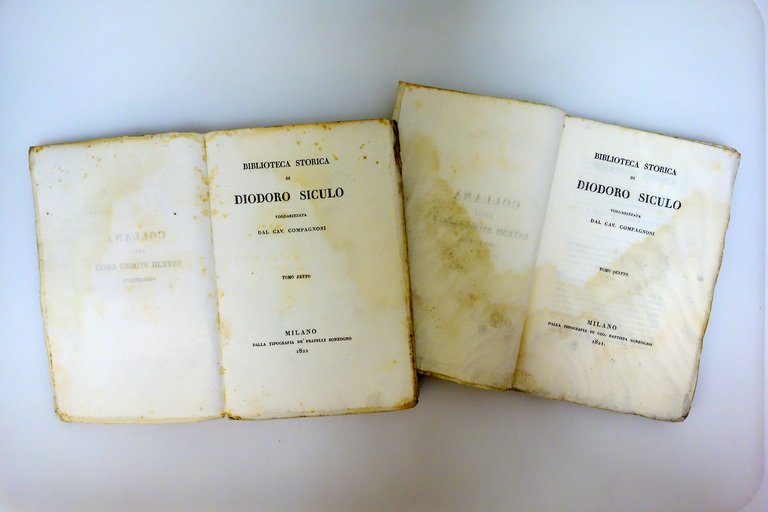 Biblioteca Storica di Diodoro Siculo Compagnoni Tomo V VI Sonzogno …