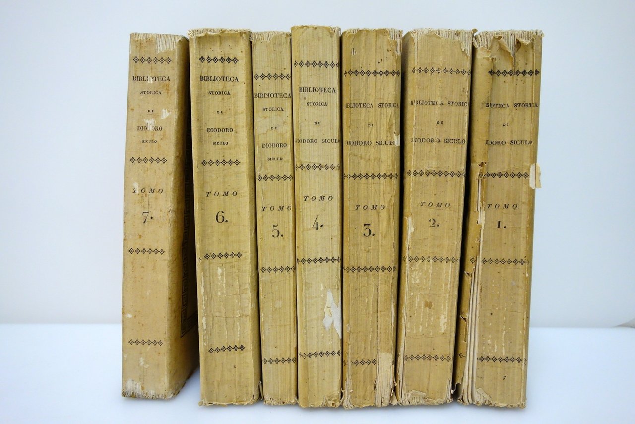 Biblioteca Storica di Diodoro Siculo Sonzogno Milano 1820-1822 7 Volumi …