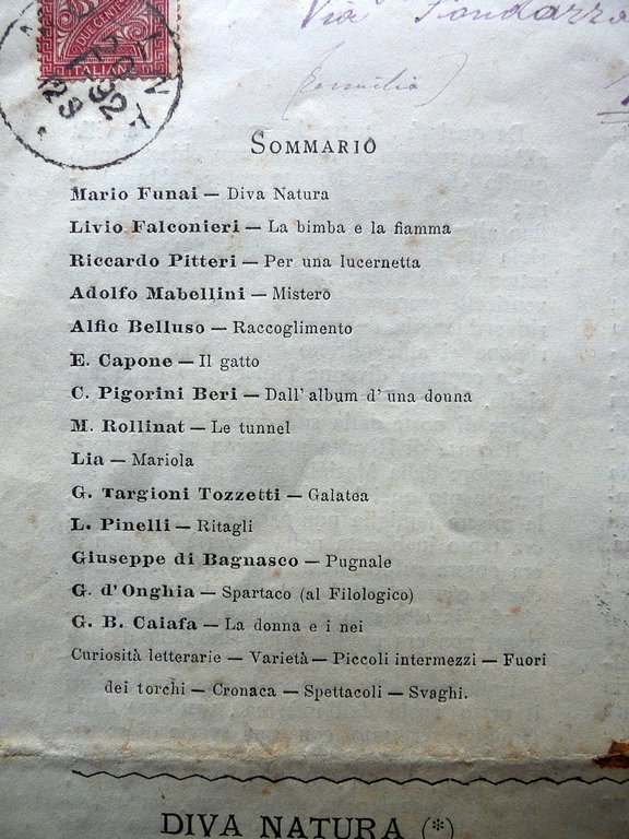 Bios Rivista Settimanale Lettere ed Arti Anno II N. 2 …