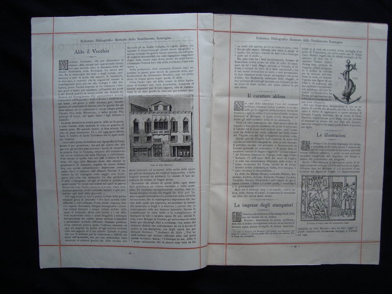 Bollettino bibliografico Sonzogno Milano Anno I N 4 1883 Aldo …