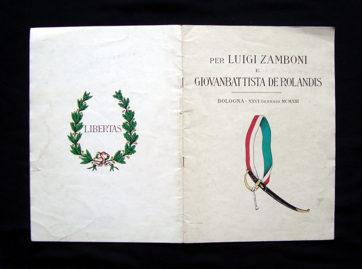 Bologna 26 Gennaio 1913 Luigi Zamboni Giovanbattista De Rolandis | Immagine principale