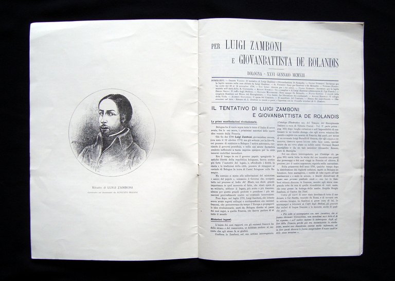 Bologna 26 Gennaio 1913 Luigi Zamboni Giovanbattista De Rolandis | Immagine Gallery 2