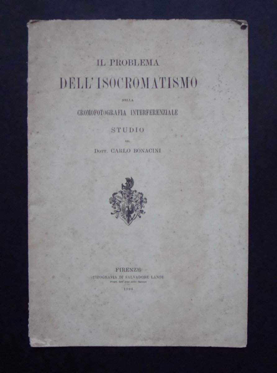 BONACINI ISOCROMATISMO NELLA CROMOFOTOGRAFIA INTERFERENZIALE LANDI 1894