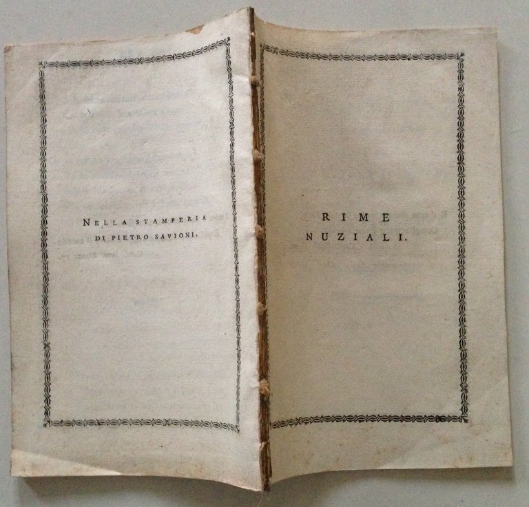 Borga da Rafa Nozze Spinelli Berlendis Rime Nuziali 1767 Stamperia …