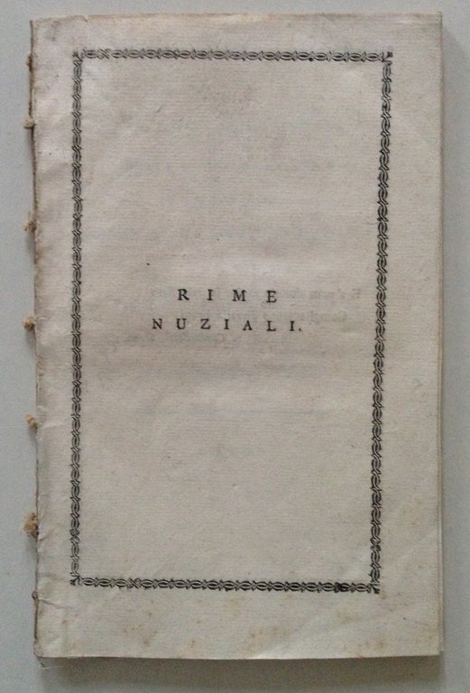 Borga da Rafa Nozze Spinelli Berlendis Rime Nuziali 1767 Stamperia …
