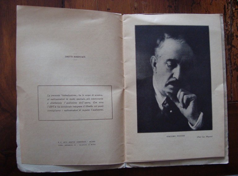 Bossi Renzo Madama Butterfly Puccini Teatro Lirico 102 ERTA Milano …