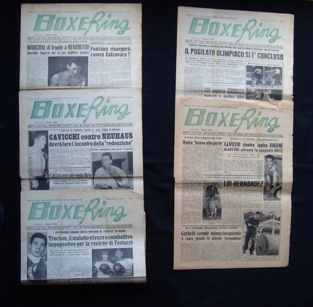Boxe Ring 1956 cinque numeri Anno IV 46 29 41 …