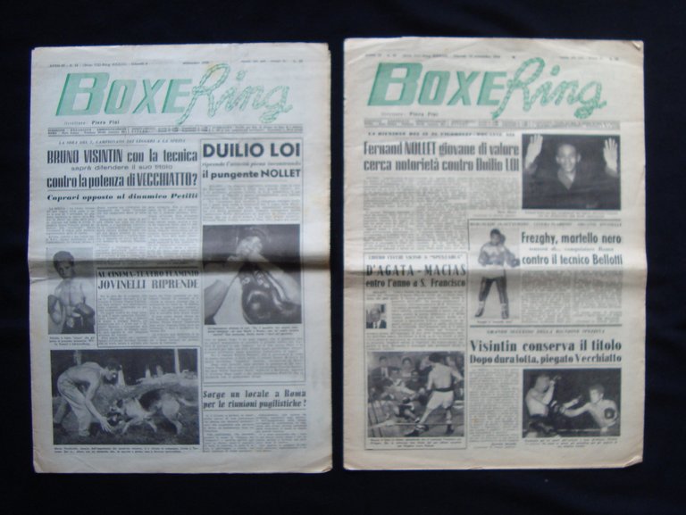 Boxe Ring 1956 otto numeri Anno IV 30 32 34 …