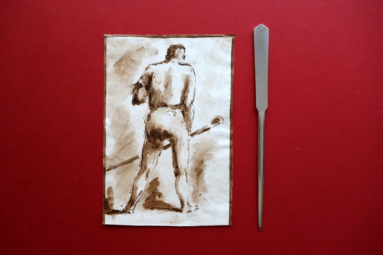 Bozzetto su Carta Tecnica Mista China Acquerello Met‡ '800 con …