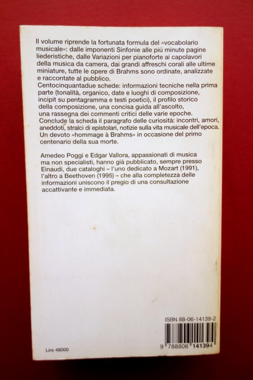 Brahms Signori, il catalogo Ë questo! A. Poggi E. Vallora …