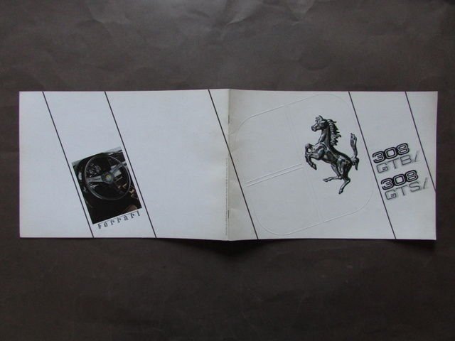 Brochure Ferrari 308 GTBI 308 GTSI Auto Motori Lusso Versione U.S