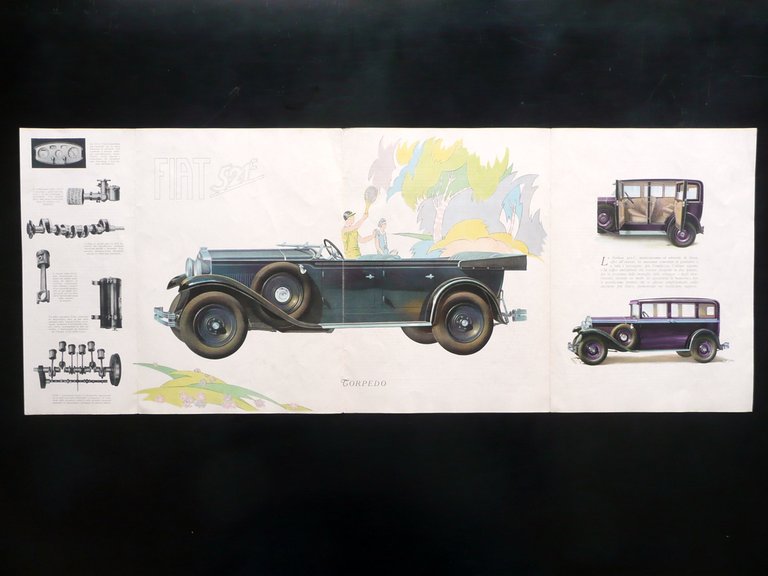 Brossura Fiat Modello 521C Torpedo Chassis Motore Barabino Graeve 1930 …