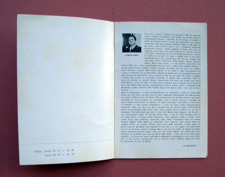 Brossura Mostra Carlo Levi testo Italo Calvino Galleria Mutina 1962 | Immagine Gallery 2