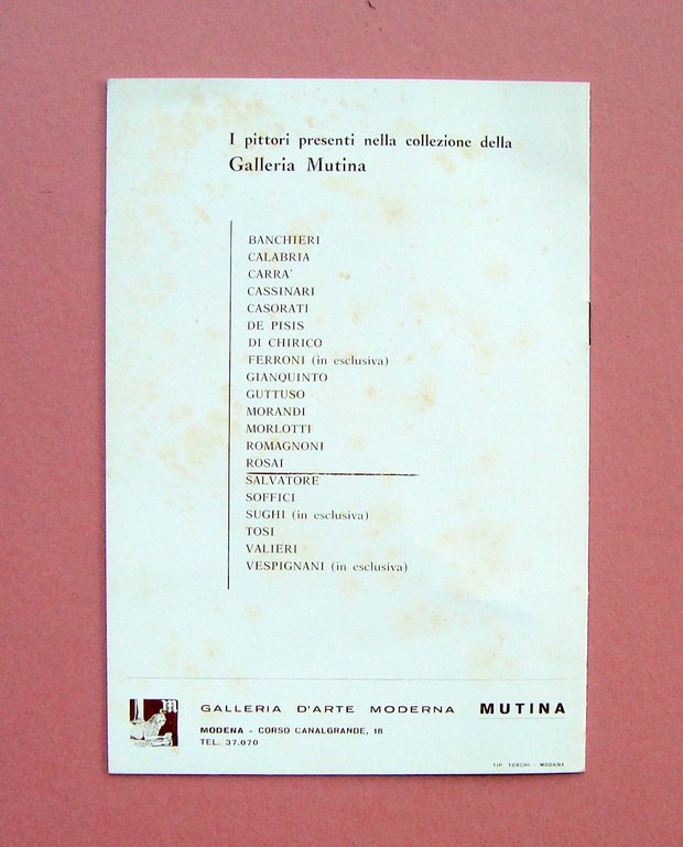 Brossura Mostra Carlo Levi testo Italo Calvino Galleria Mutina 1962 | Immagine Gallery 4