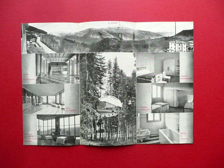 Brossura Pubblicitaria Pieghevole Albergo Impero La Santona Modena 1939 Cimone