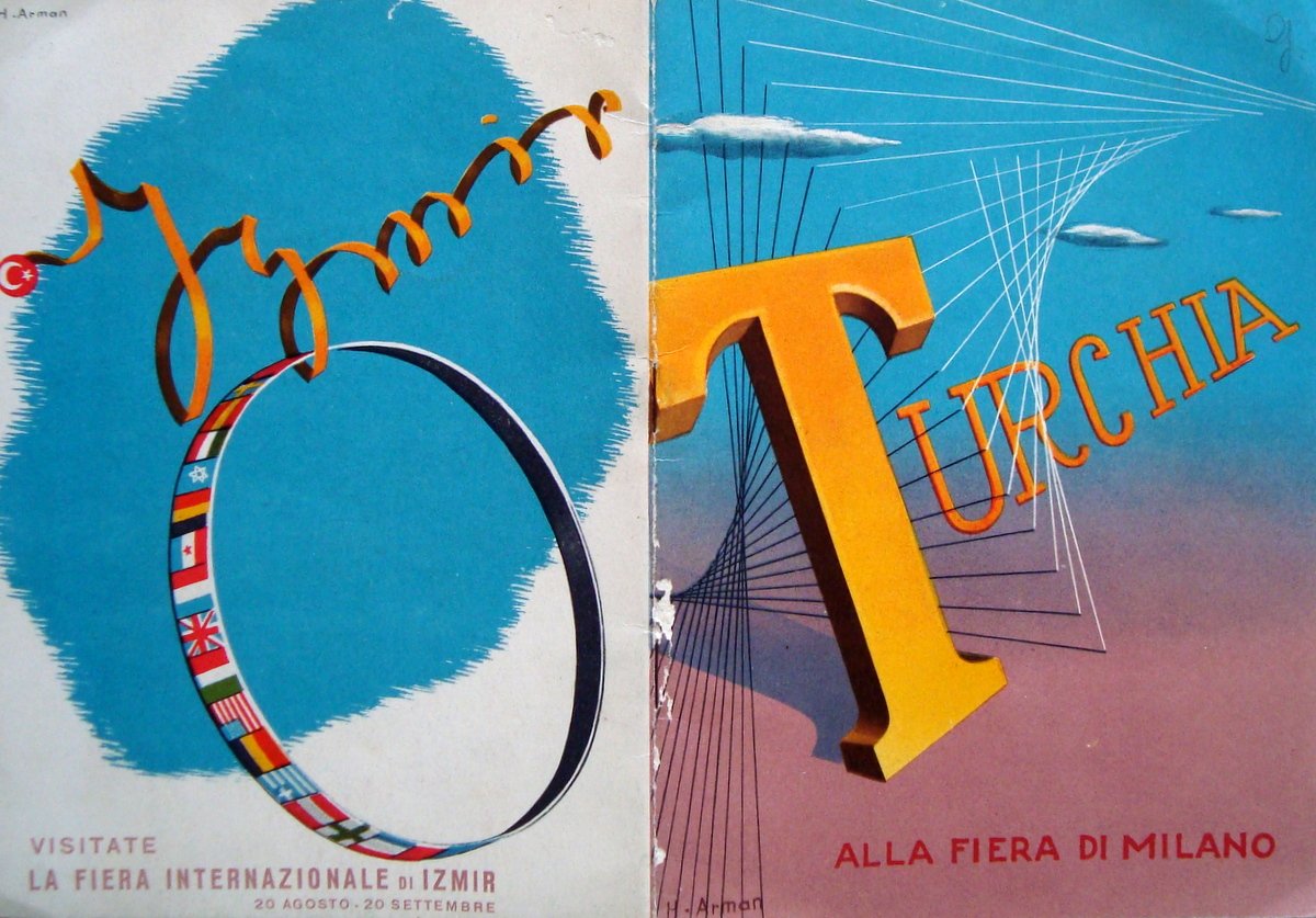 Brossura Turchia alla Fiera di Milano 1955 c.a. H. Arman