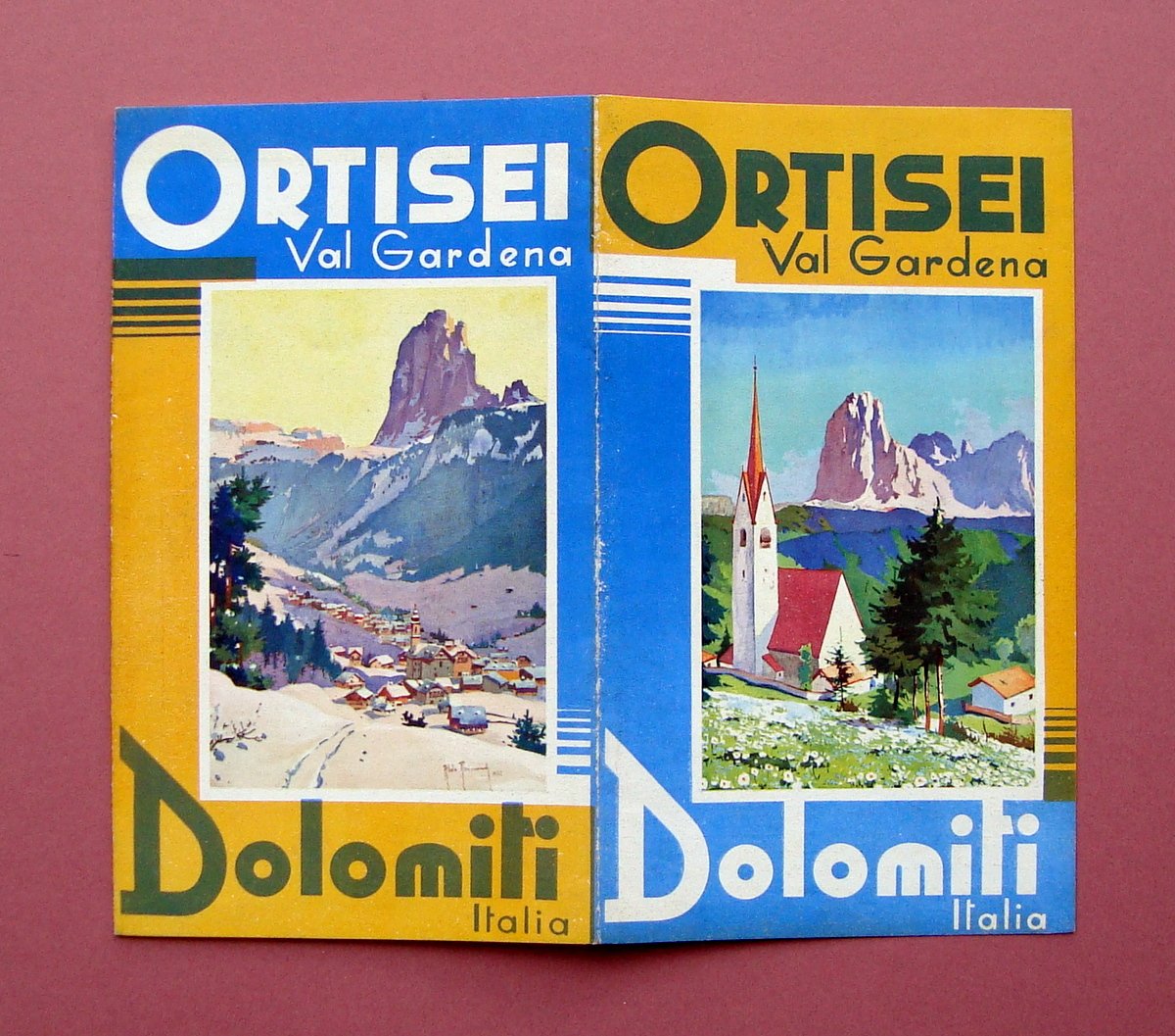 Brossura Turistica Ortisei Val Gardena Dolomiti Bolzano 1933 Raimondi