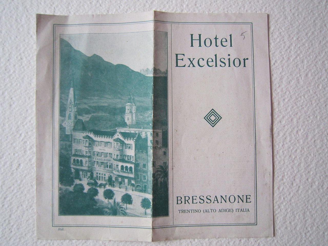 Brossura Turistica Trentino Pieghevole Bressanone Hotel Excelsior Localit‡ Adige | Immagine principale