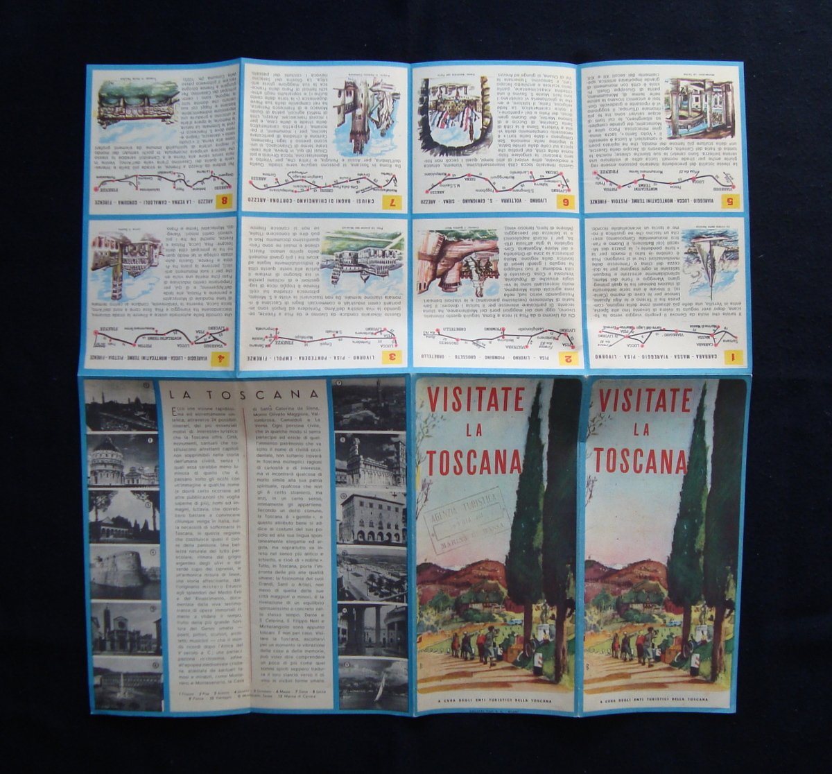 Brossura Turistica Visitate la Toscana 1951 Marina di Massa Camaldoli …