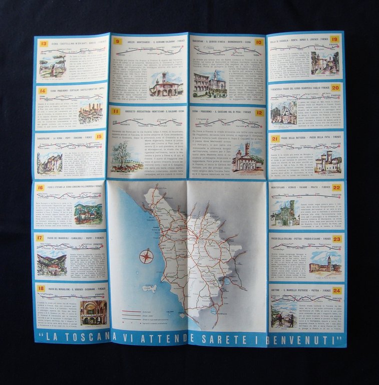 Brossura Turistica Visitate la Toscana 1951 Marina di Massa Camaldoli …