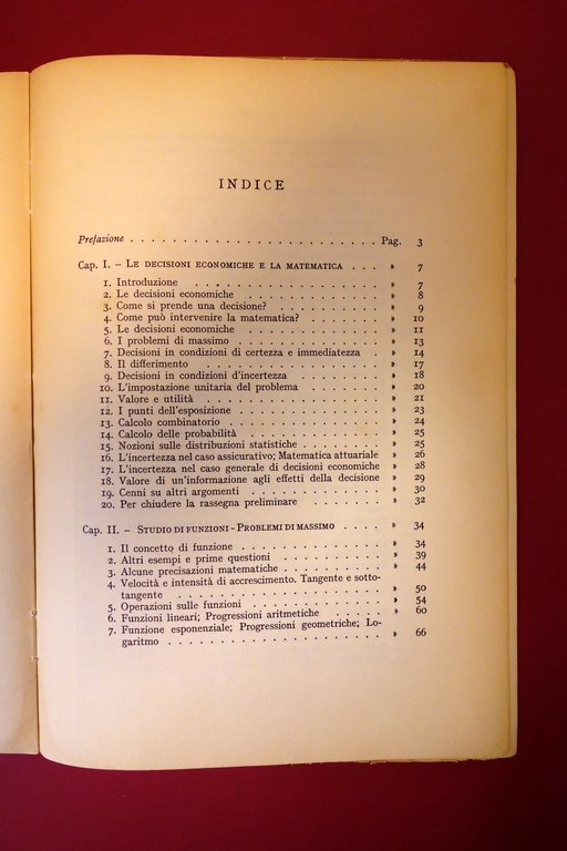 Bruno de Finetti F. Minisola Matematica per Applicazioni Economiche 1961 …