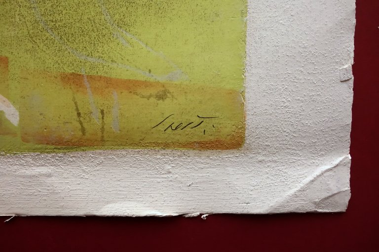 Bruno Saetti Affresco Litografico Prato del Mulino Originale Certificato 1980 | Immagine Gallery 2