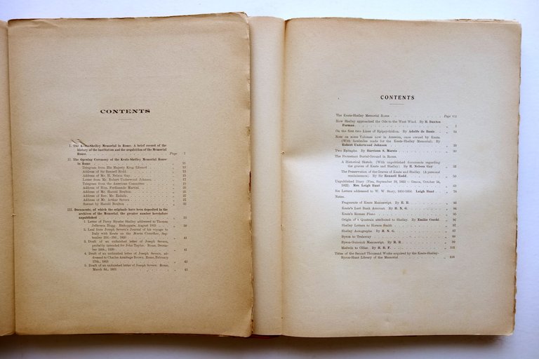 Bulletin of the Keats-Shelley Memorial Rome Rodd Gay Numeri 1-2 …