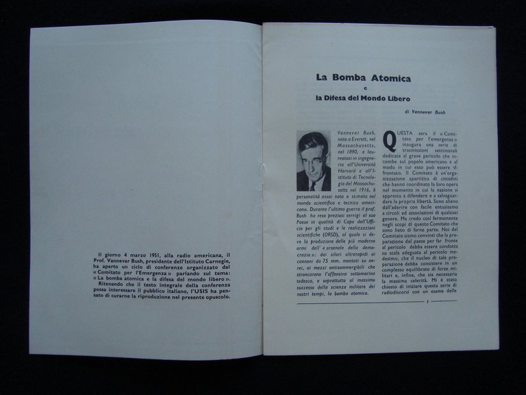 Bush Vannevar La bomba Atomica e la difesa del mondo …