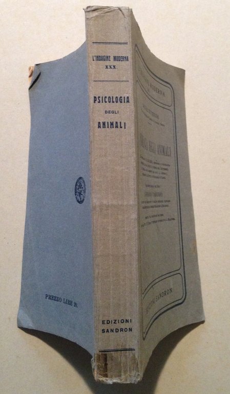 Buytendjik Psicologia Degli Animali Casa Editrice Remo Sandron Palermo 1929