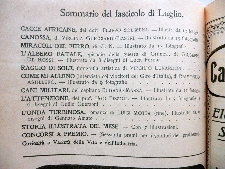 Cacce Africane Solimena Il Secolo XX Milano Luglio 1909 Nomellini …