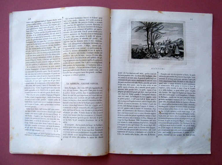 Cagliari-Santuri incisioni+articoli Rivista Omnibus Pittoresco N15 Napoli 1839 | Immagine Gallery 3