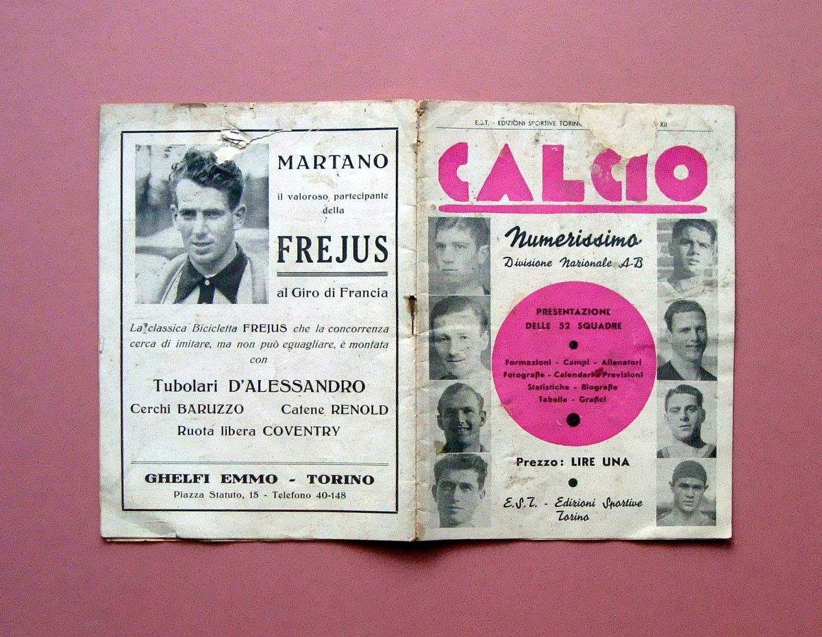 Calcio 1934-35 Numerosissimo Div. Naz A-B Edizioni Sportive Torino | Immagine principale