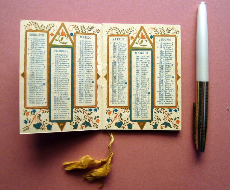 Calendarietto Barbiere Cinema 1928 Fontanella ColibrÏ