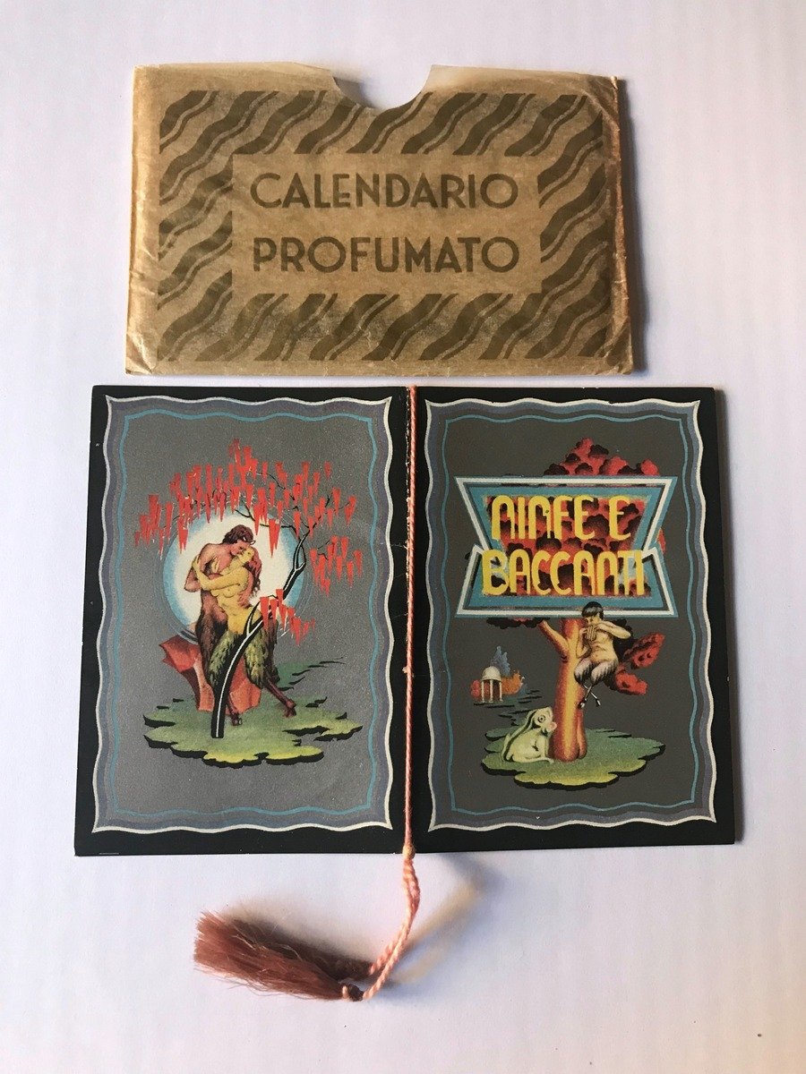 Calendarietto Barbiere Ninfe e Baccanti 1936