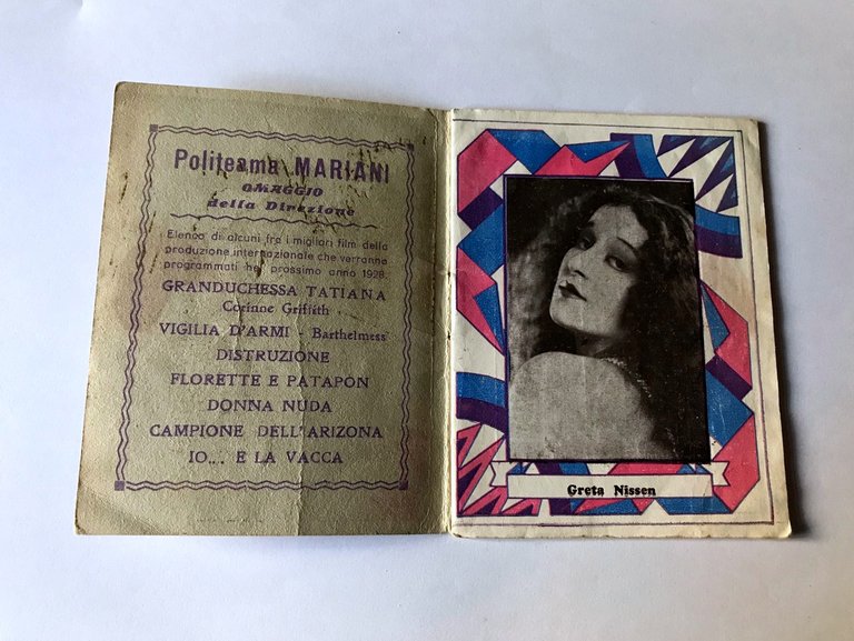 Calendarietto Barbiere Politeama Mariani 1928